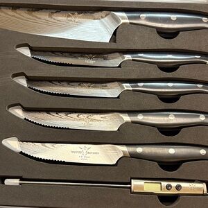 Silver Knife Set with Thermometer